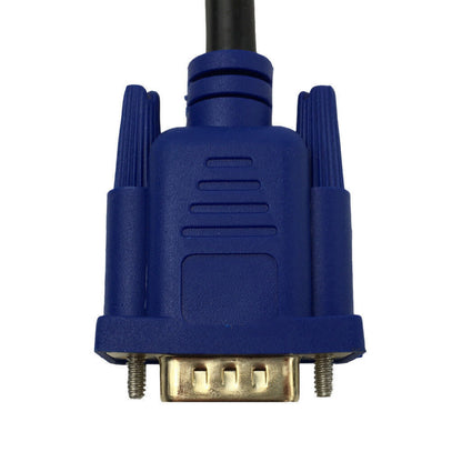 1.8m HDMI to VGA Cable Adapter 1080P Gold Plated 15Pin Male Lead for HDTV PC TV