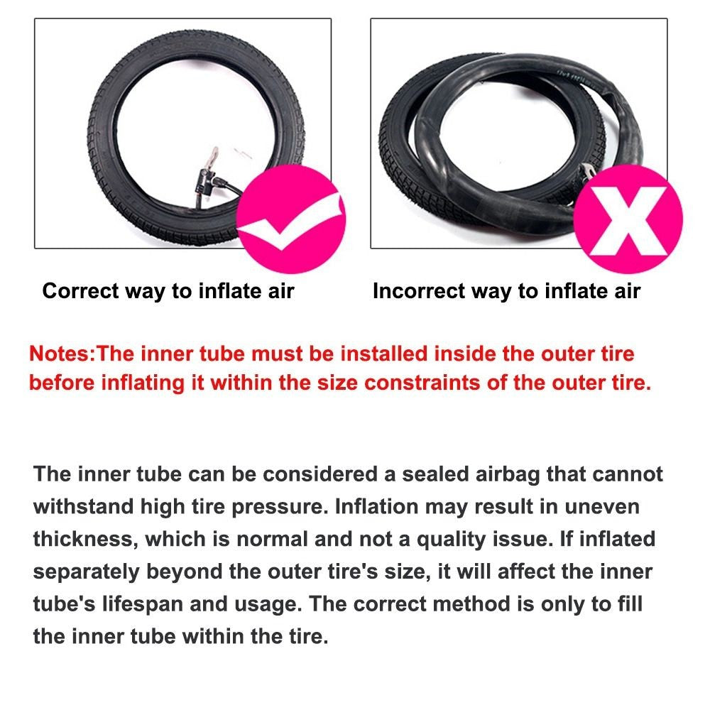 Rubber Road Bicycle Tire 12-20inch Rubber Tube Tyre  Mountain Bike