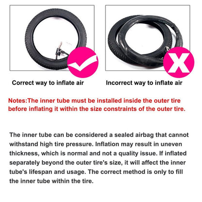 Rubber Road Bicycle Tire 12-20inch Rubber Tube Tyre  Mountain Bike