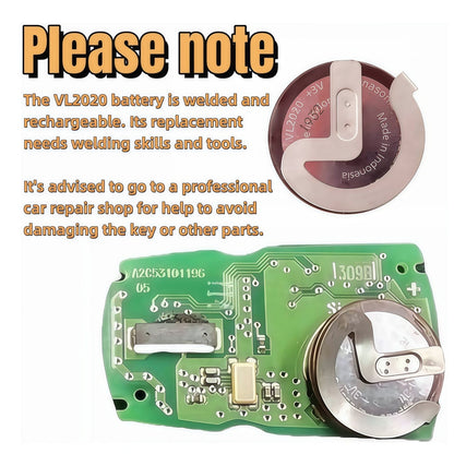 Remote Key Fob Rechargeable Battery for Panasonic VL2020 BMW E39 E46 E60 E90 E92