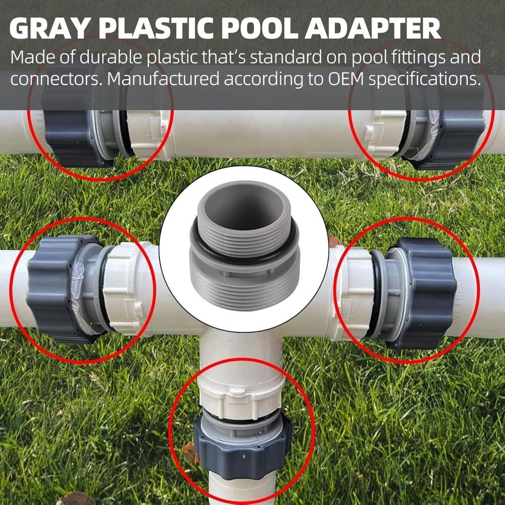 40mm to 1 1/2" Pool Pump Hose Adaptor Plastic Hose Convertion  Fit for Intex