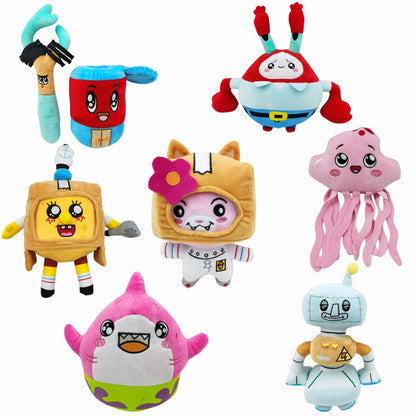 Lankybox Foxy Boxy Ghosty Rocky Baby Shark Lankybot Soft Stuffed Plush Doll Toy