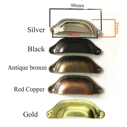 Shell Shape Antique Brass Wardrobe Pulls Cabinet Pulls Drawer Knob Door Handle