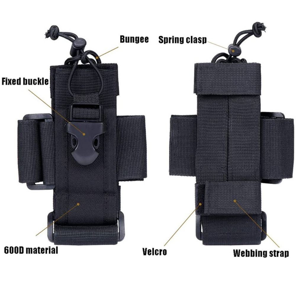 Outdoor Tactical Radio Holder Outdoor Walkie Talkie Pouch Case Belt Holster Bag/