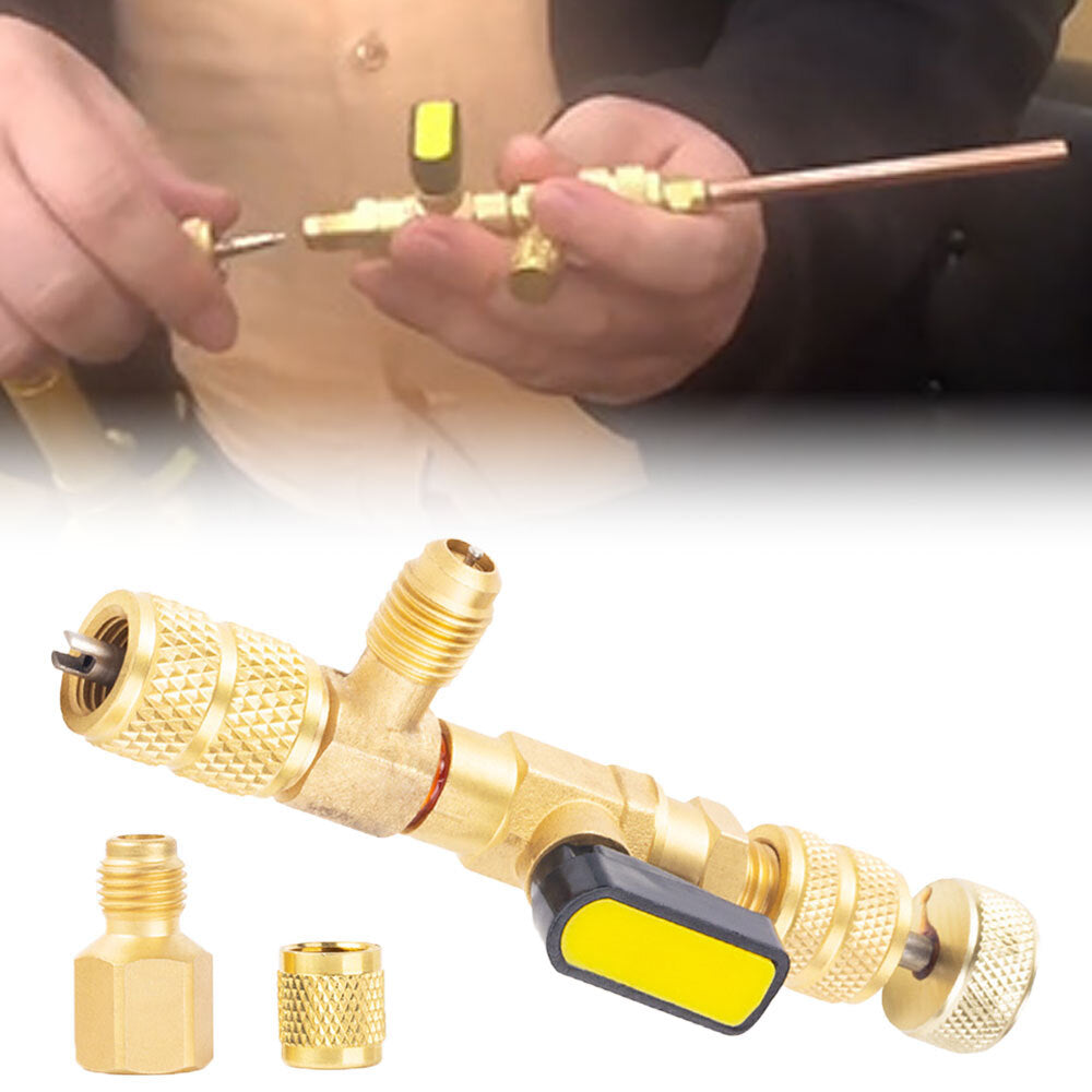 AC Schrader Tool Valve Core Remover Dual Size 1/4" and 5/16" Port Installer #C