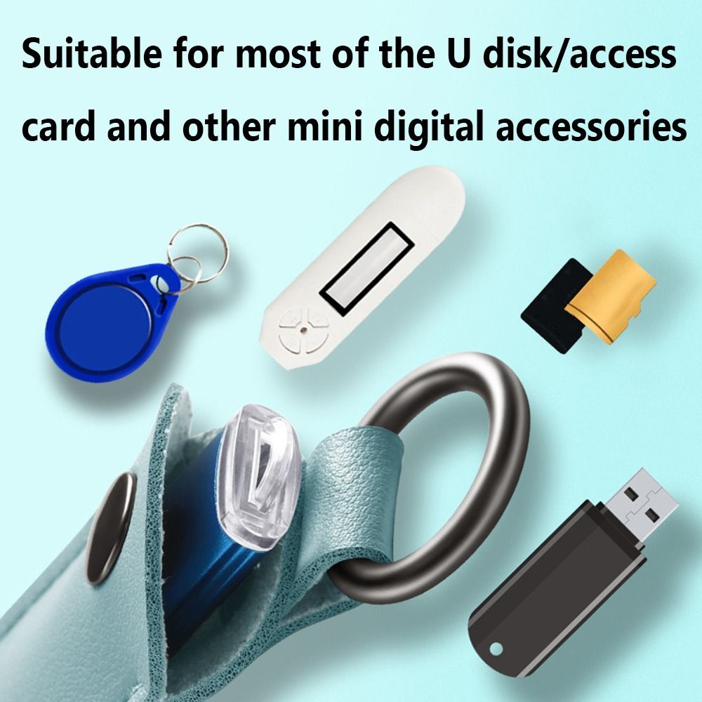 Key Ring Holder USB Flash Drive U Disk Pouch Storage Bag Memory Stick Case