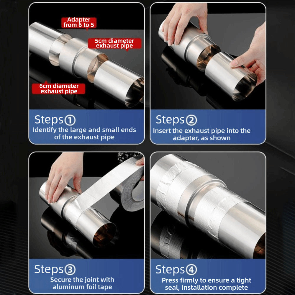 Stainless Steel Exhaust Pipe Reducer Adapter Pipeline Variable Diameter Joint