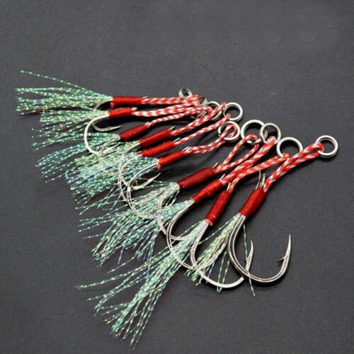 20x Jigs Assist Hooks Twin Jigging Metal Fishing Lures Slow Inchiku Micro Octo