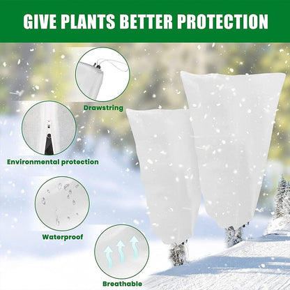 Winter Plant Cover 4 Sizes Frost Proof Non Woven Reusable Windproof Breathable