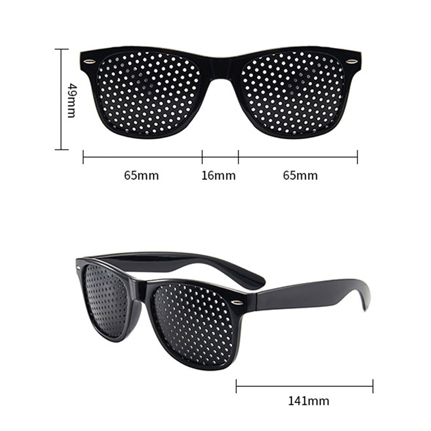 1 Pack Pinhole Glasses Eyesight Vision Correction Eye Exercise Anti-Myopia Holes