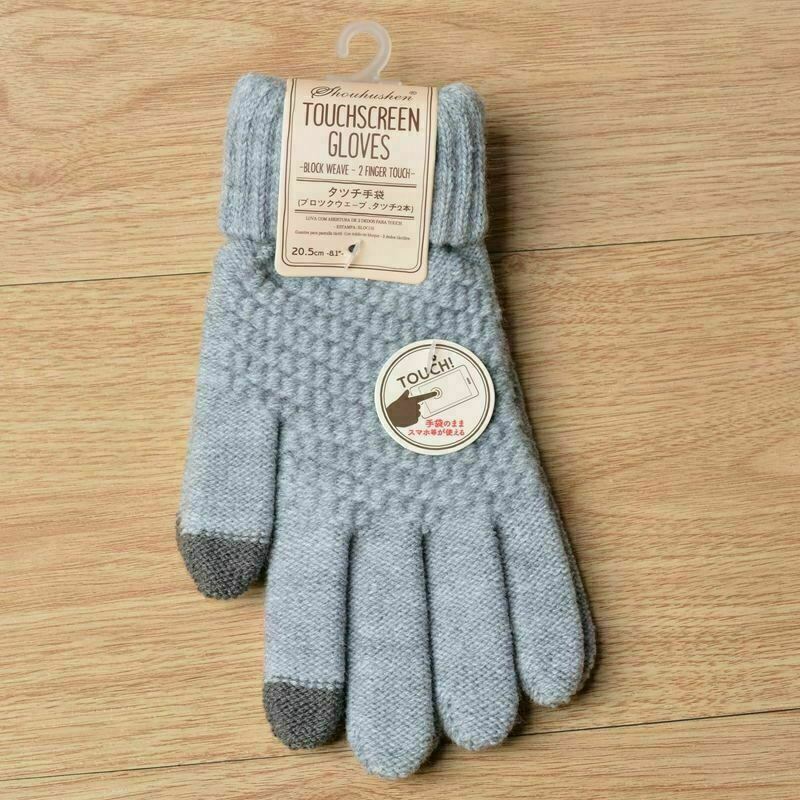 Knitted Winter Gloves Cashmere Knitted Women Autumn Warm Touch Screen Gloves