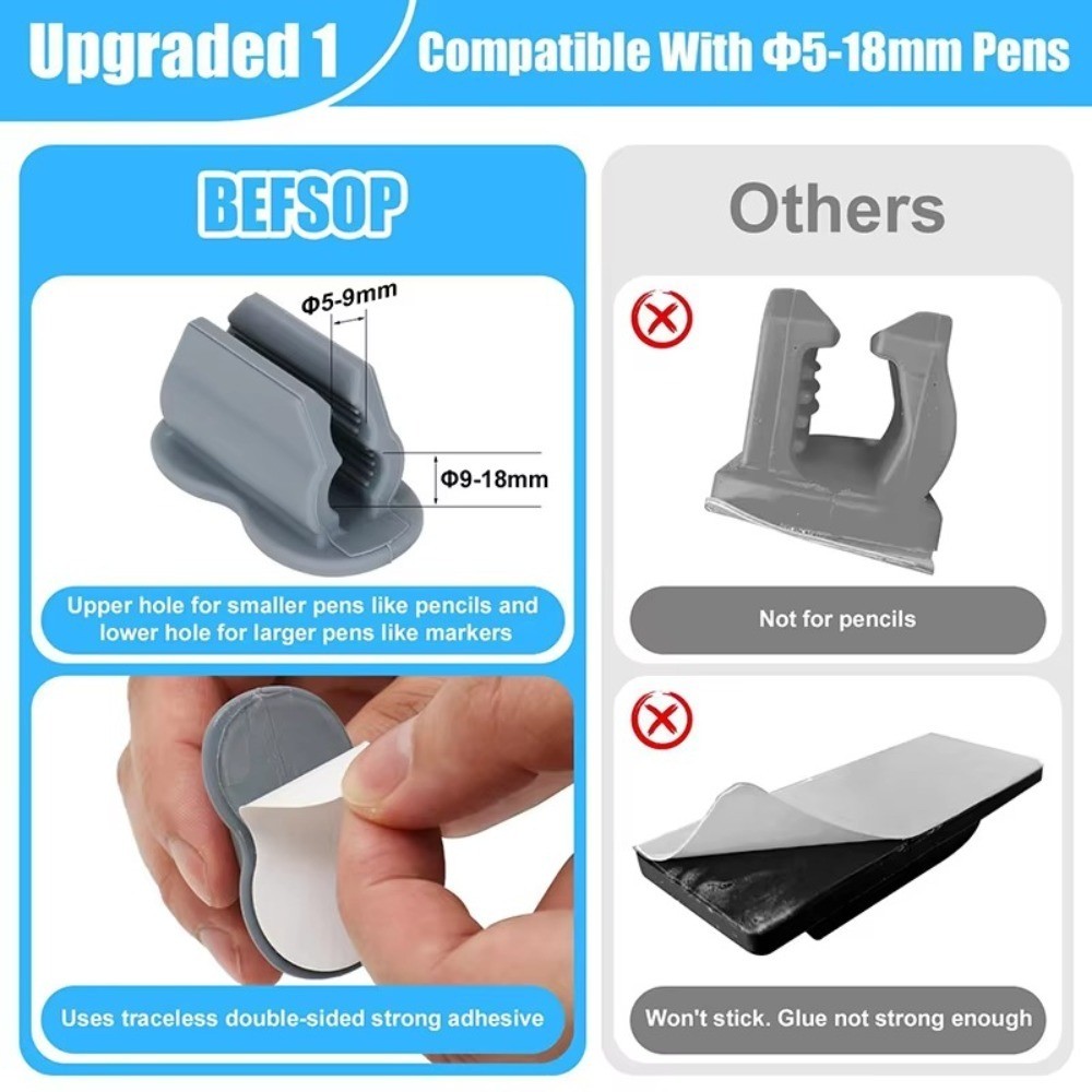 Self-Adhesive Pen Holder Portable Writing Buckles  Students