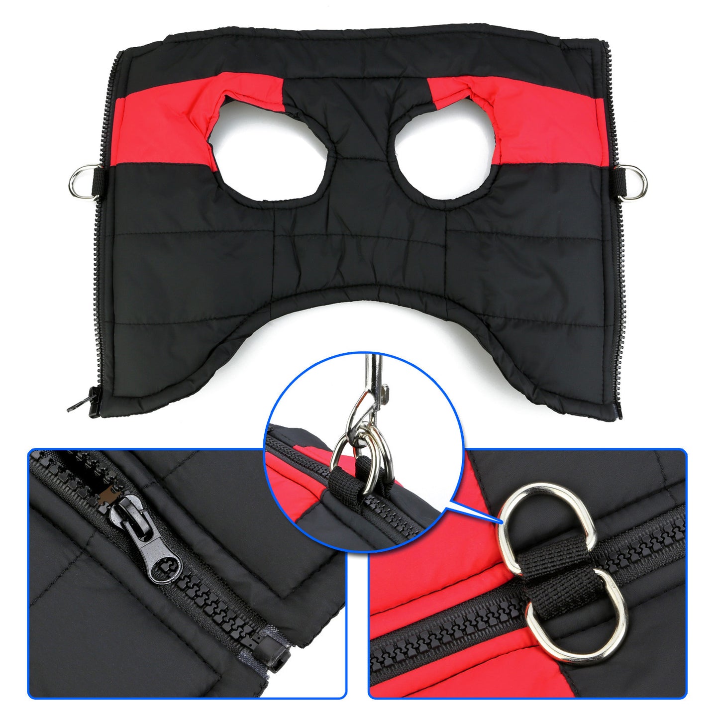 Large Dog jacket padded Pet Clothes windbreaker Warm waterproof Vest Winter Coat