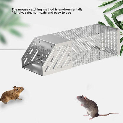 1X Continuous Rat Trap Cage Animal Bait Safe Catch Pest Rodent Mouse Control Box