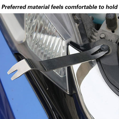 Car Trim Removal Tool Set 6pcs Metal Pry Bar Panel Clip Fastener Dismantle Kit