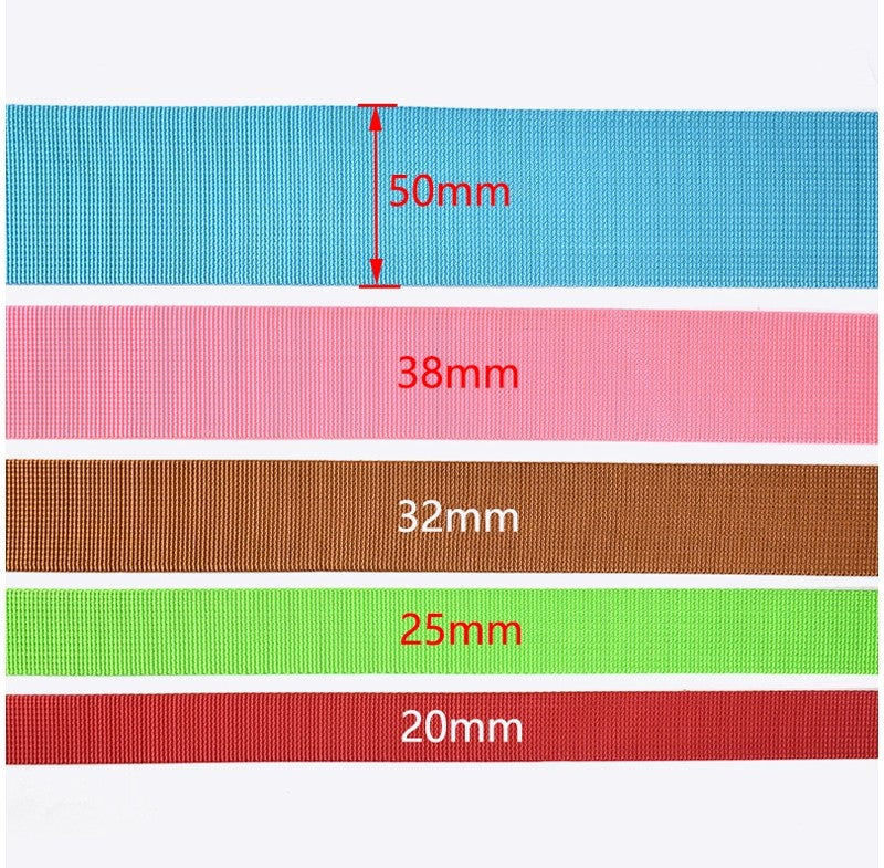 5M Nylon Webbing Strap Black 20-50mm Heavy Duty DIY Sew Outdoor Bag Craft Belt