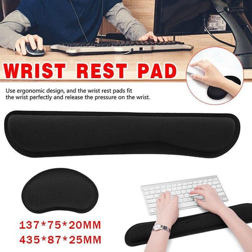 Keyboard Wrist Rest Pad and Mouse Gel Wrist Rest Support Cushion w/ Memory Foam