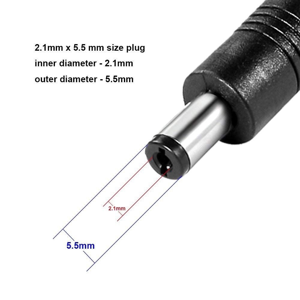 0.5m-5m Power Adapter Extension Cable 5.5*2.1mm Male to Female DC Power Cord