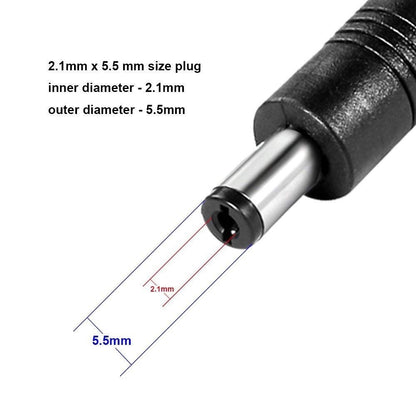 0.5m-5m Power Adapter Extension Cable 5.5*2.1mm Male to Female DC Power Cord