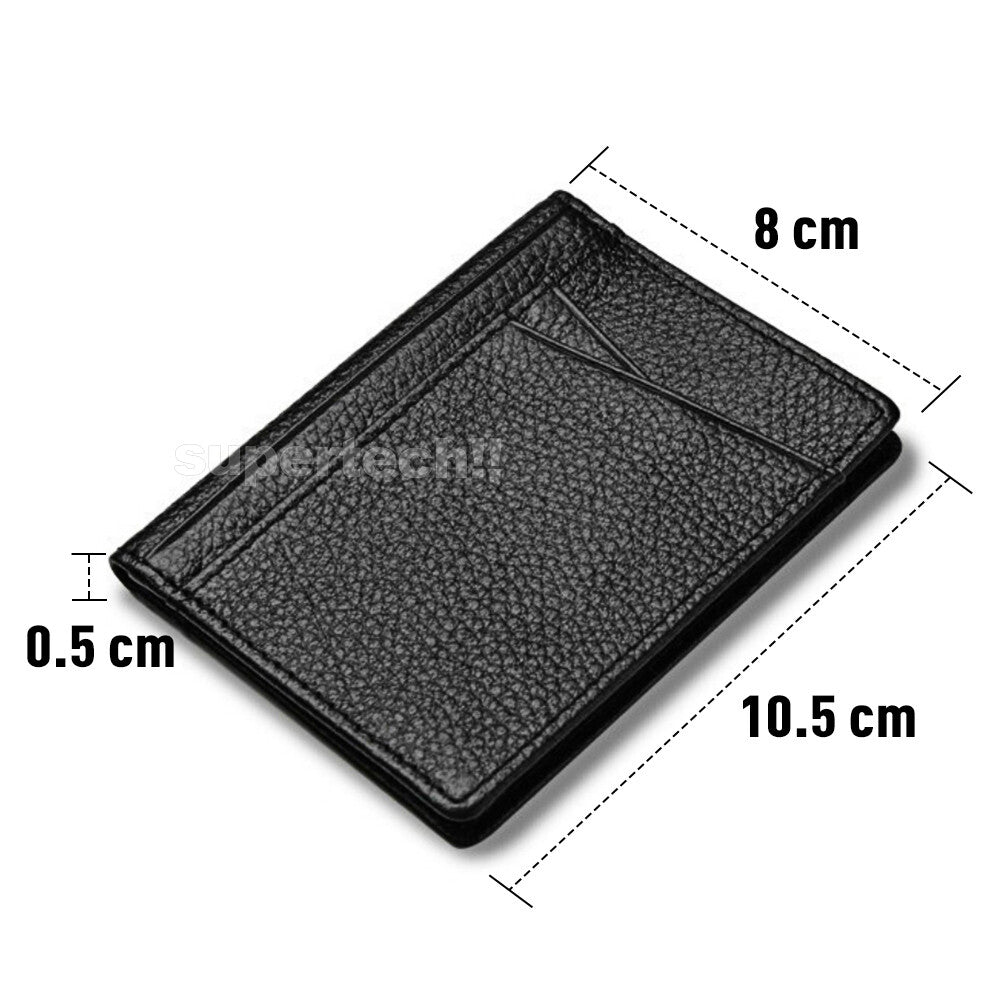 Men Leather Credit Card Holder RFID Blocking Slim Wallet Money Purse Protector