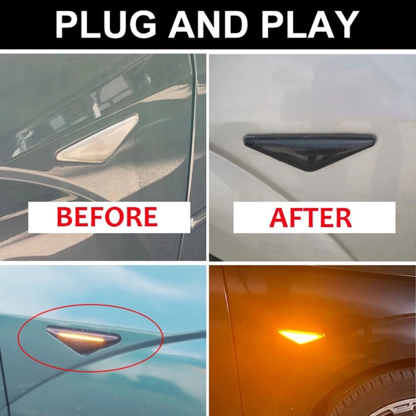 Dynamic Side Indicators Compatible with Ford Falcon FG (2008-2014) - Smoked