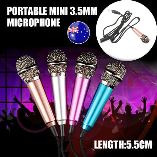 Mini Portable Microphone Vocal Instrument Mic For Mobile Phone Laptop Computer