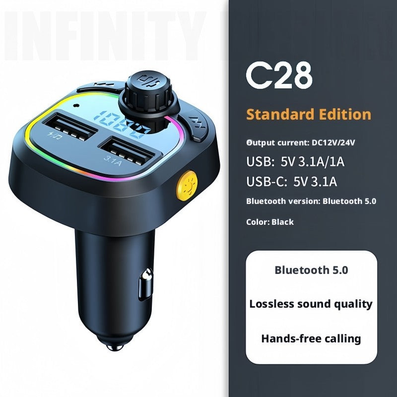 Bluetooth 5.0 Wireless Radio Car FM Transmitter PD Dual USB Charger MP3 Player