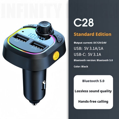 Bluetooth 5.0 Wireless Radio Car FM Transmitter PD Dual USB Charger MP3 Player