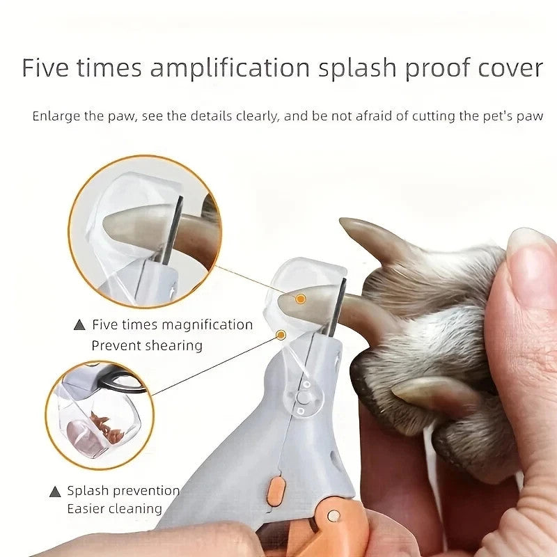 Professional Pet Nail Clipper Scissors With LED Light Cat Dog Nail Clippers Tool