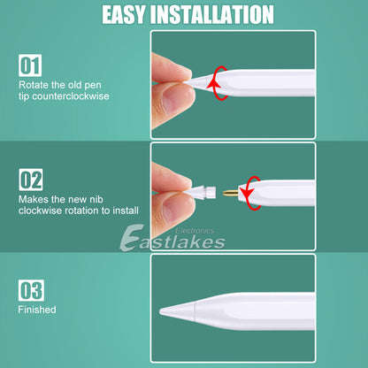 5Pcs Replacement Tips Compatible with Apple Pencil Tip 1St 2Nd PRO Generation Extra Nibs Nib