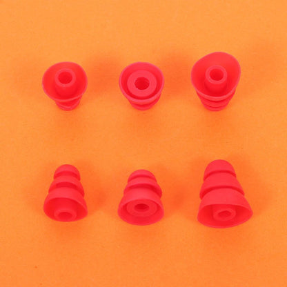 6pcs New Earphone Replacement Earbuds Cover Earplug Silicone Eartips Three Layer