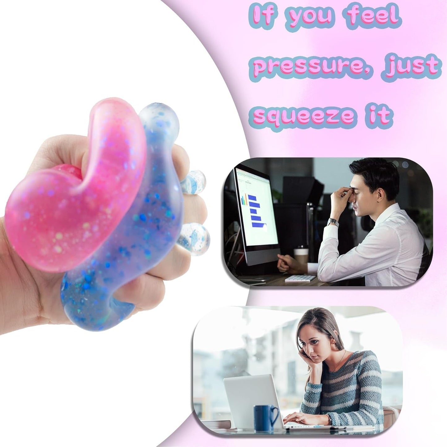 Dream Drop Fidget Solid Squish Toy Sensory Toys Teardrop  Stress Squeeze Ball