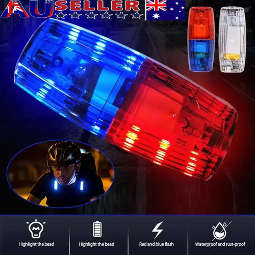 Waterproof Clip-on Warning Light Compatible with Sanitation and Patrol Workers