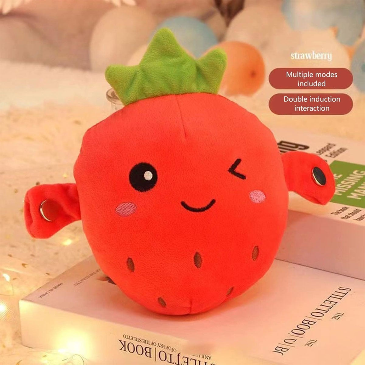 2026 Interactive Musical Toy Fruit Sensing Beat Piano Ragdoll Musical Doll Gifts