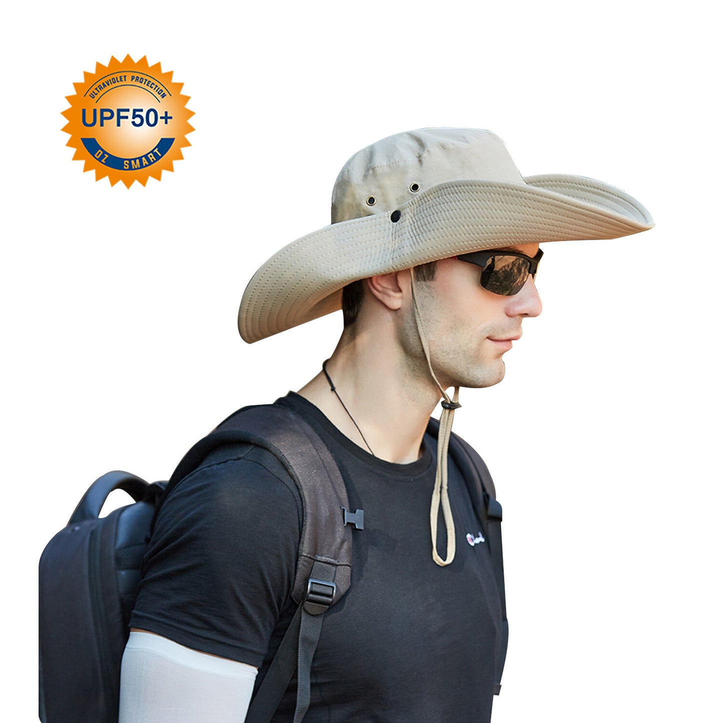 OZ SMART Sun Hat Men/Women, Wide Brim Bucket Hats Certified UPF 50 UV Protection