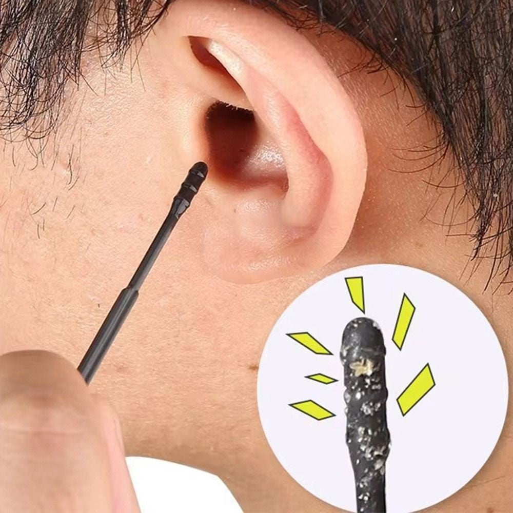 20/40/60/100Pcs Self-adhesive Sticky Ear Stick  for Ear Canal Cleaning Tools
