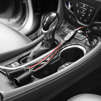 Double Power Dual Car Cigarette Lighter Socket Plug Adapter-Charger Splitter 12V