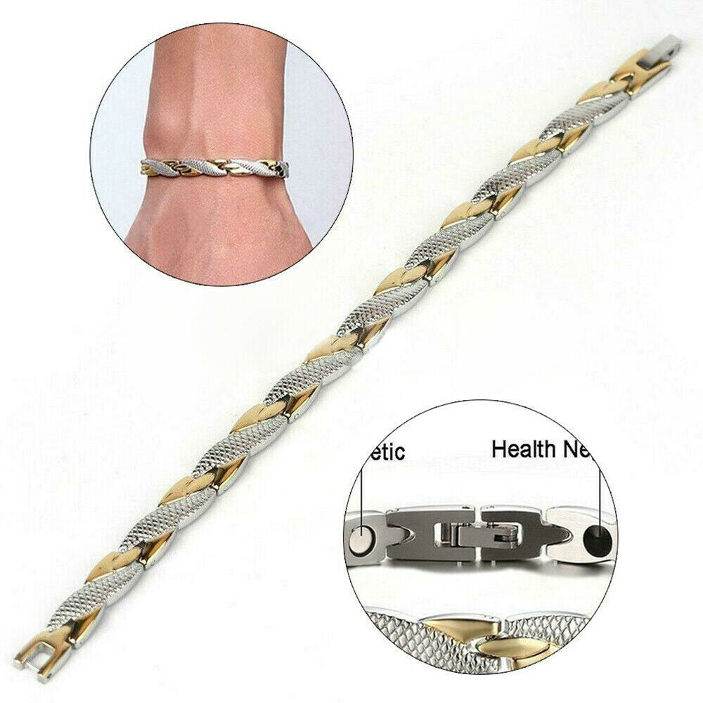 Mens Women Bracelet Magnetic Healing Bio Therapy Arthritis Pain Relief Bangle AU