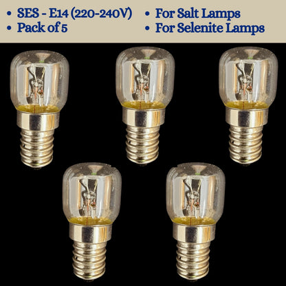 Light Bulbs for Salt Lamps and Selenite Lamps 7W, 15W, 25W - SES E14 (220-240V)