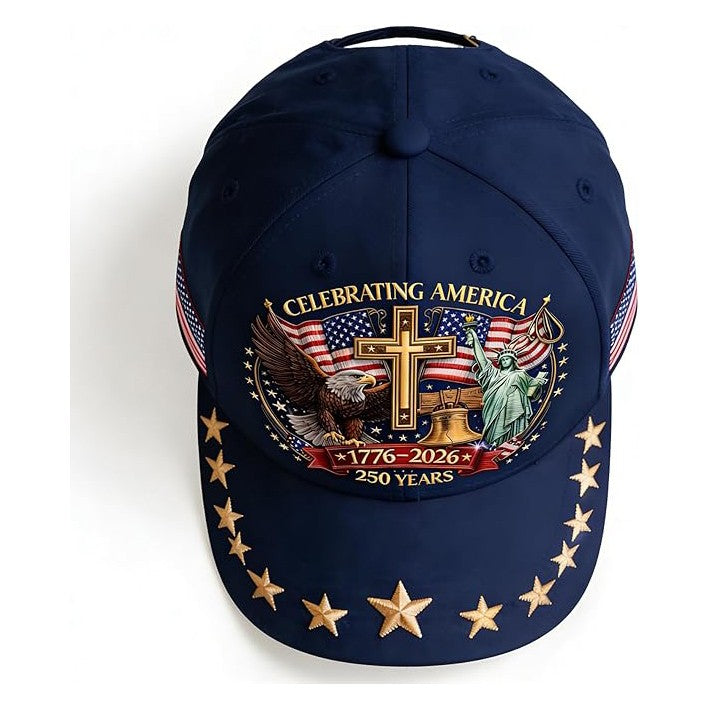 250th Anniversary USA Hat - Adjustable United States Baseball Cap for Men Women