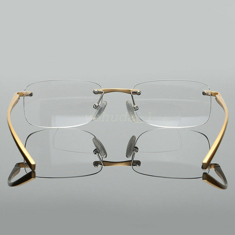 AUS NEW Rimless Bifocal Reading Glasses Readers 1.0 1.5 2.0 2.5 3.0 3.5 4.0