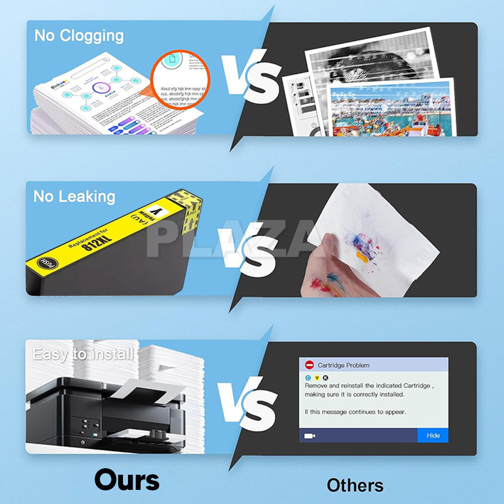 812XL 812 XL Compatible Ink Cartridges For EPSON WF3820 WF3825 WF4830 WF4835