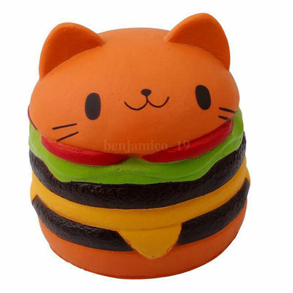 Toy Stress Cat Burger Relief Slow Rising Simulation Scented Squeeze Food Jumbo