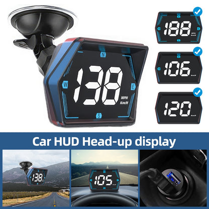 Car HUD Head Up GPS Speedometer Digital Universal Speedo Speed MPH KMH Display