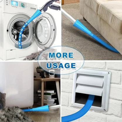 Dryer Vent Cleaner Kit Lint Remover Cleaning Brush Vacuum Hose Attachment