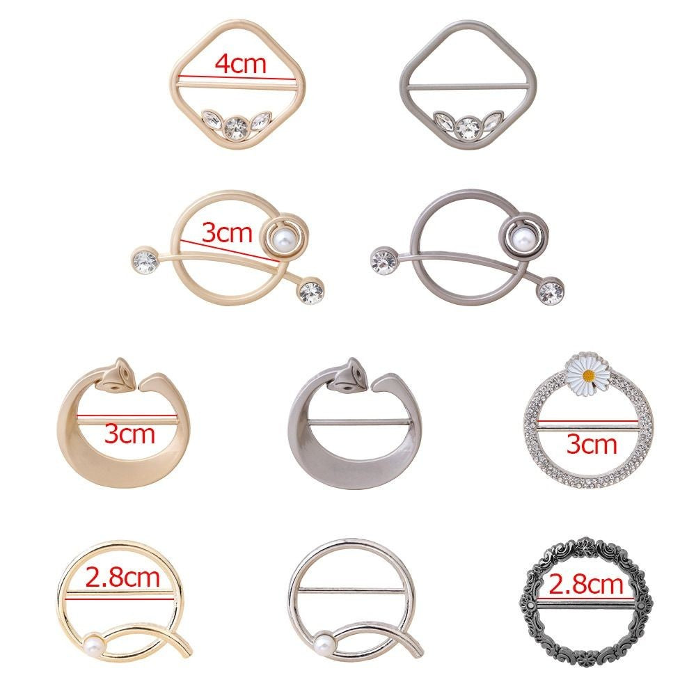T-Shirt Clip Silk Clasp Clips Waist Buckle Shawl Buckle Scarf Ring Scarf Buckle