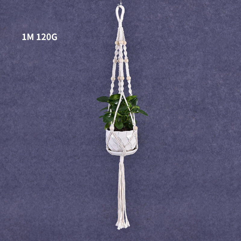 Hanging Home Decor Macrame Plant Hanger Rope Braided Basket Holder Flower Pot AU