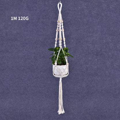 Hanging Home Decor Macrame Plant Hanger Rope Braided Basket Holder Flower Pot AU
