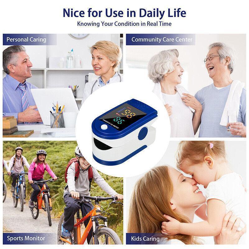 Professional Finger Pulse Oximeter Blood Oxygen Saturation Monitor Heart Rate AU