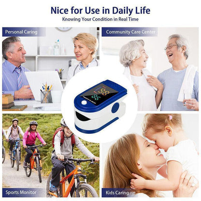Professional Finger Pulse Oximeter Blood Oxygen Saturation Monitor Heart Rate AU